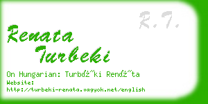 renata turbeki business card